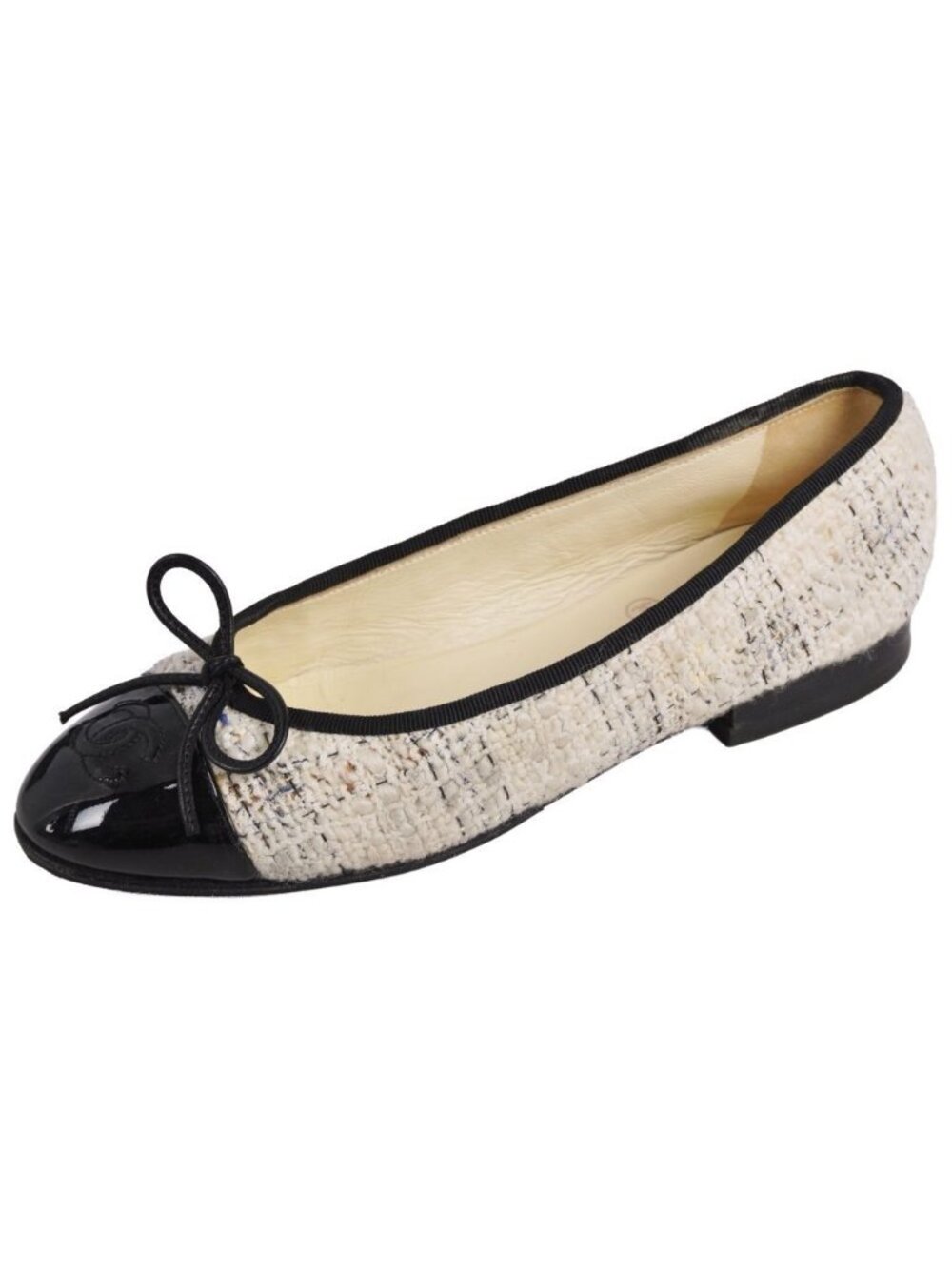 Chanel Pumps Ballerina Ribbon Twi Flat